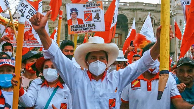 Finalizó el escrutinio en Perú y dan por ganador a Pedro Castillo
