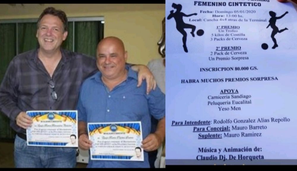 Organizan torneo de fútbol para recaudar fondos al intendentable Repollo González