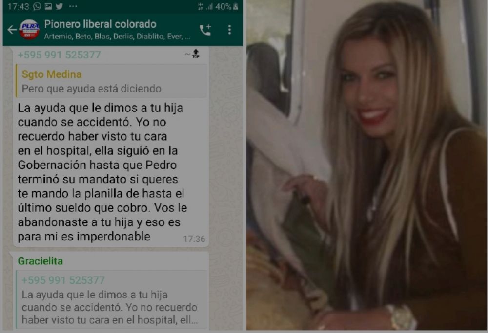 Escrachan a ex primera dama:  Tú marido carruaje inútil ni una muleta le dio a mi hija