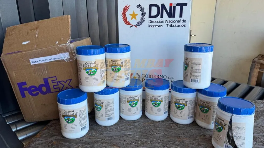Detectan presunta marihuana oculta entre cremas corporales en el Aeropuerto Silvio Pettirossi