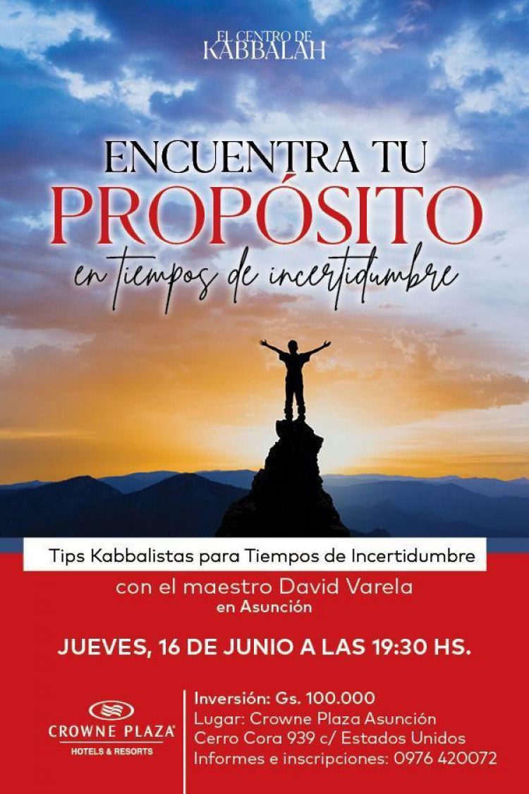 Maestro de Kabbalah disertará sobre cómo encontrar propósitos en tiempos de incertidumbre