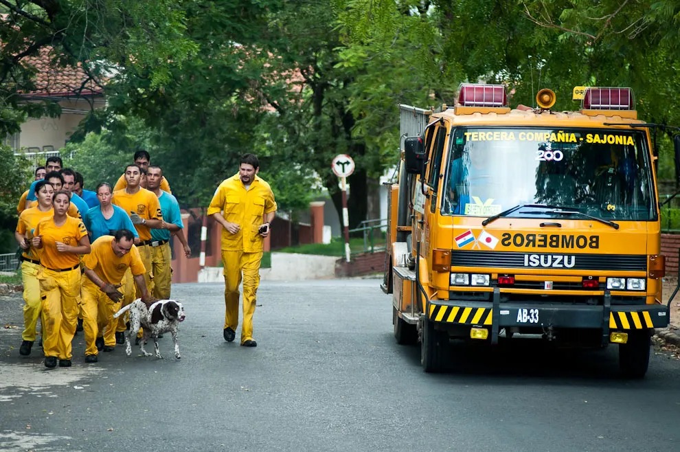 Jornada de bomberos voluntarios en el Sur
