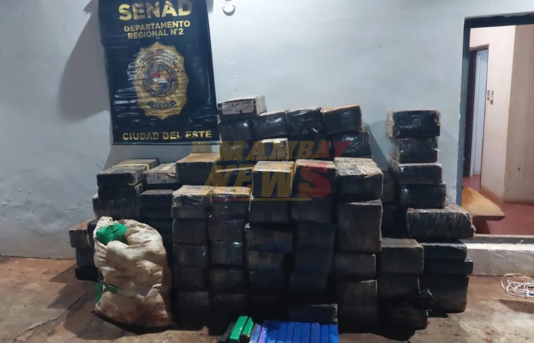 Incautan más de una tonelada de marihuana prensada en la frontera entre Alto Paraná y Canindeyú