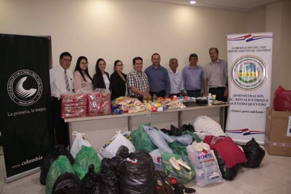 Universidad Columbia se suma a ayuda humanitaria de la Gobernación de Amambay