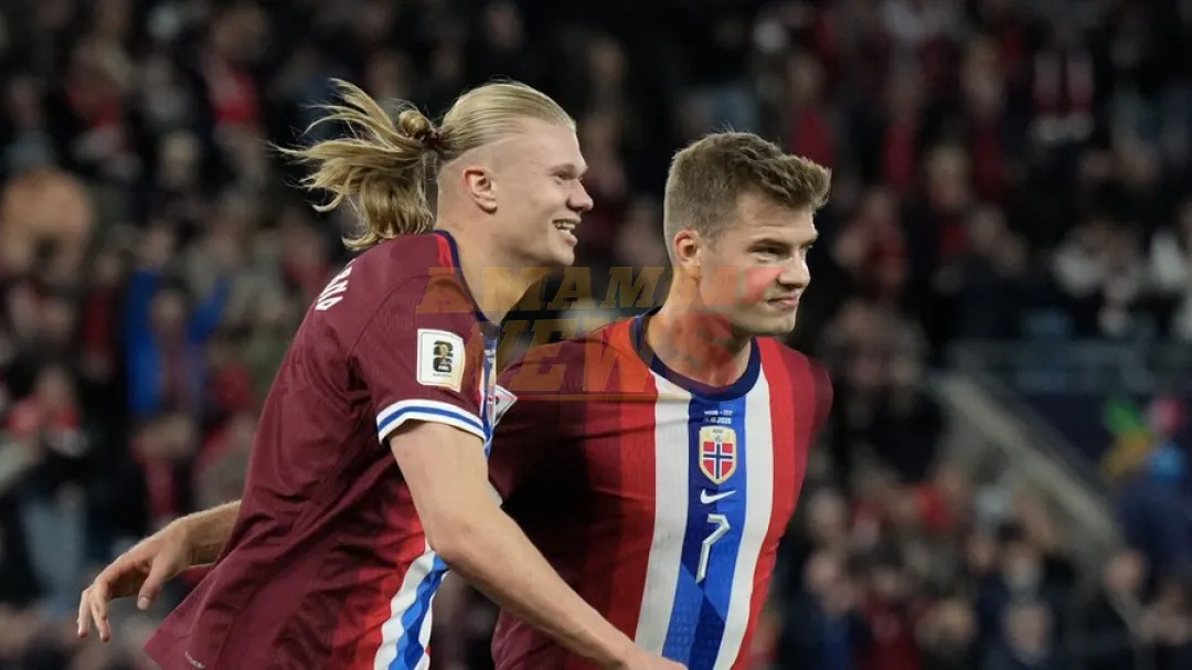 Triplete de Haaland; Sorloth asiste y Noruega hace pleno