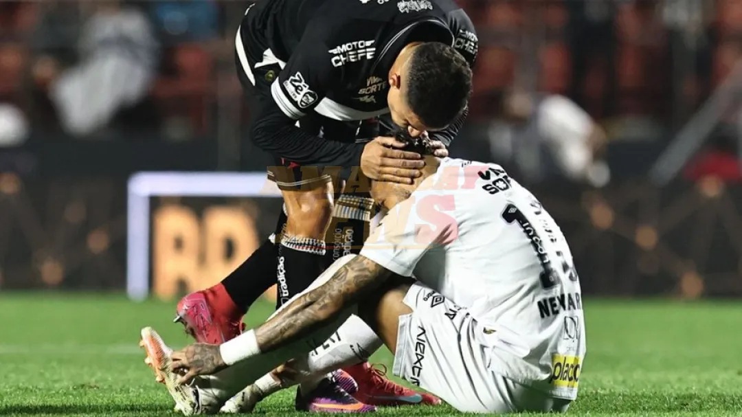Neymar llora de frustración tras la goleada de 6-0 que recibió el Santos