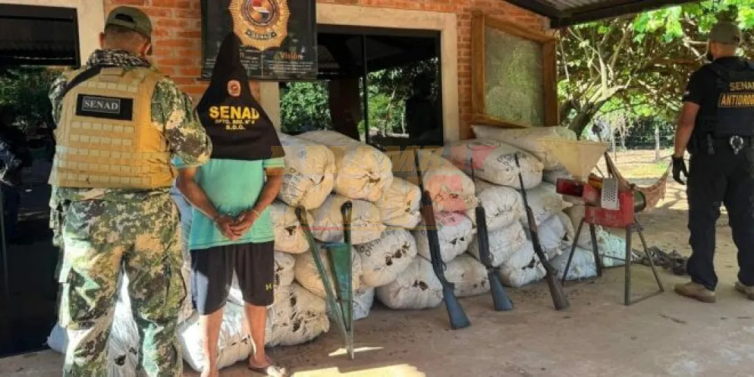 Canindeyú: incautan más de 7 toneladas de marihuana; hay 4 detenidos