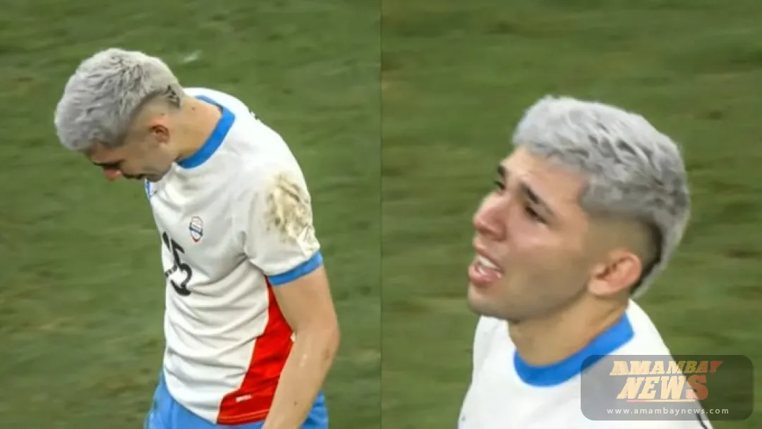Julio Enciso abandona la cancha entre lágrimas