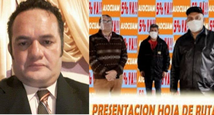 En audio Santiago Montania asegura que los de la Asocuam son una manga de sinvergenzas