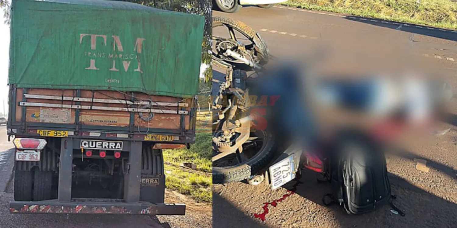 Motociclista fallece tras chocar contra la parte trasera de un camión en Minga Guazú