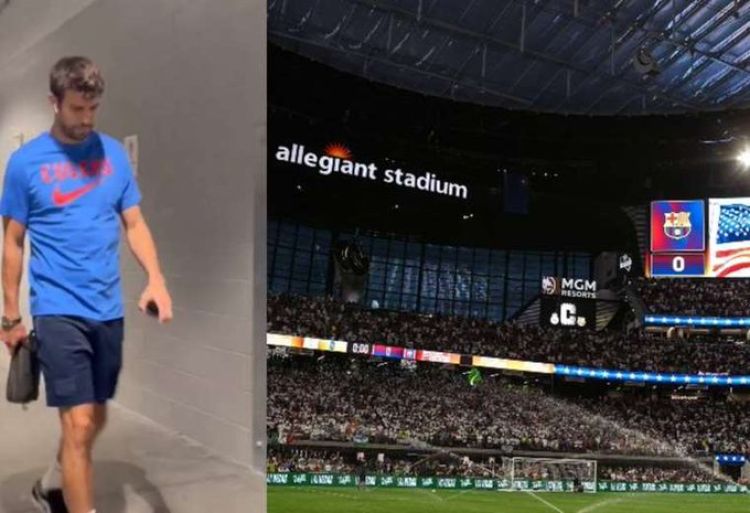 Piqué la pasa mal en último partido por abucheos y gritos de "Shakira, Shakira"