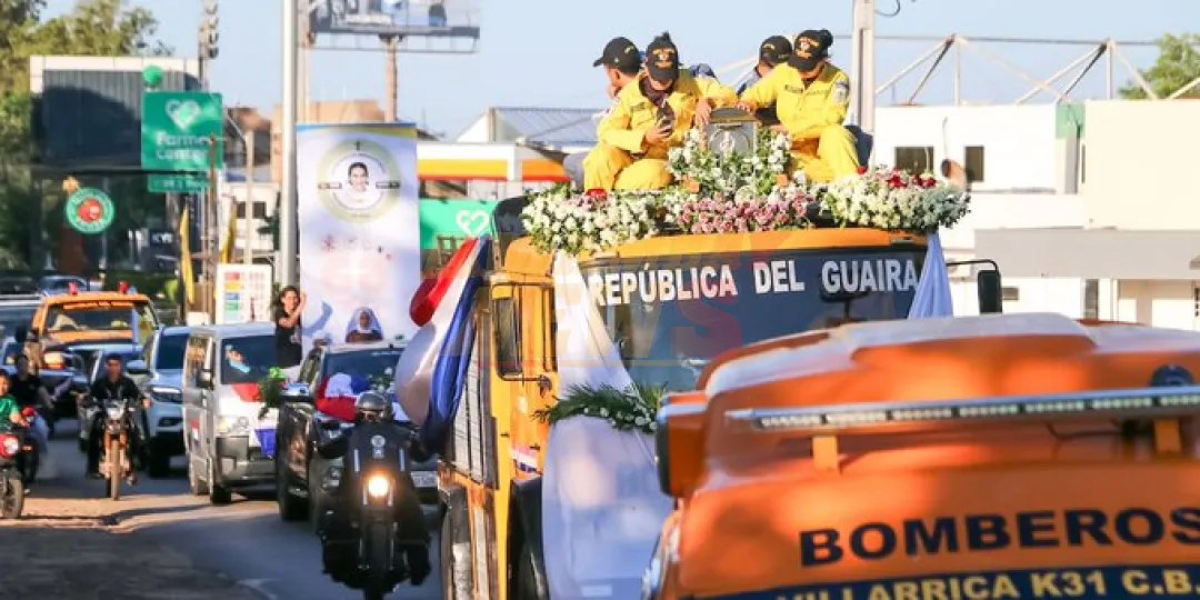 Villarrica recibe la Reliquia de Chiquitunga e inicia recorrido por Guairá