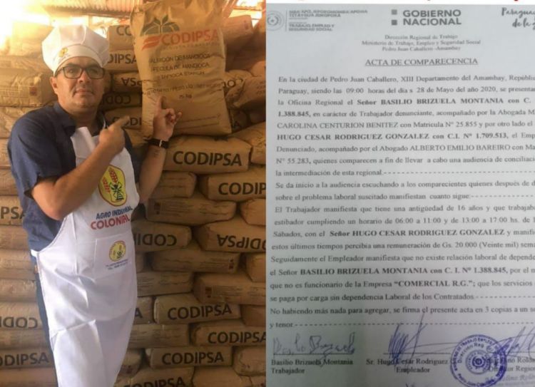 Denuncian al empresario Hugo Rodríguez por solo pagar 20 mil guaraníes semanal a su empleado