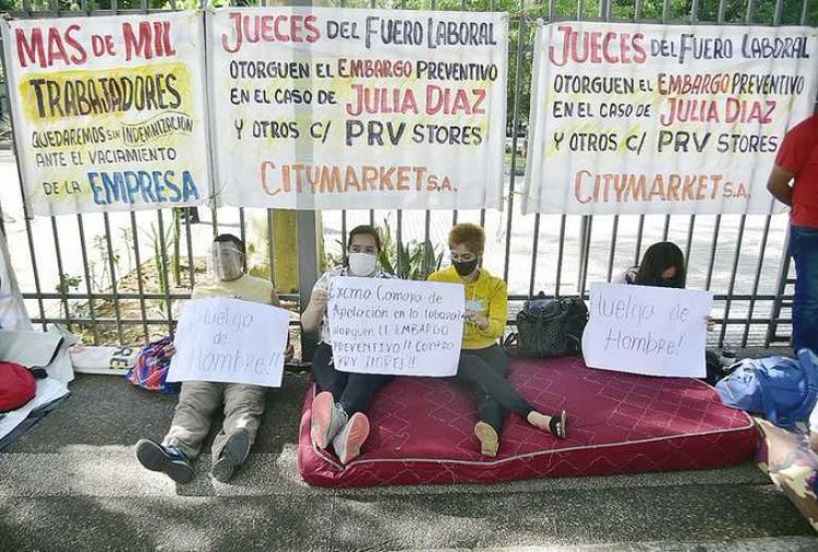 Iniciaron huelga de hambre empleados de Citymarket