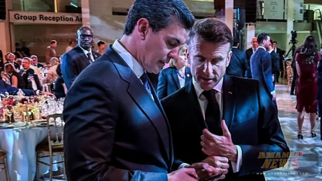 Santi participa en Cumbre de Deportes y habla con Macron