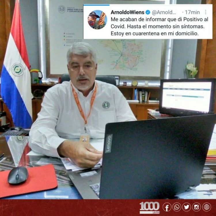 Ministro Arnoldo Wiens dio positivo al COVID-!9