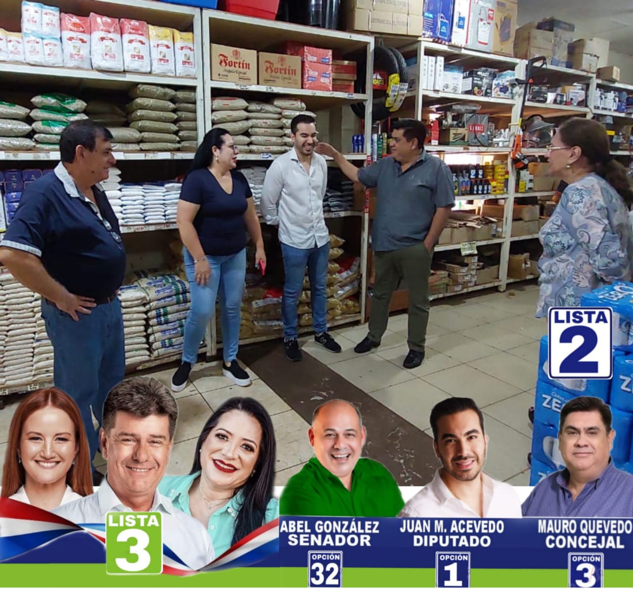 PJC: Zulma, Mauro y Juan Manuel visitaron a comerciantes y funcionarios