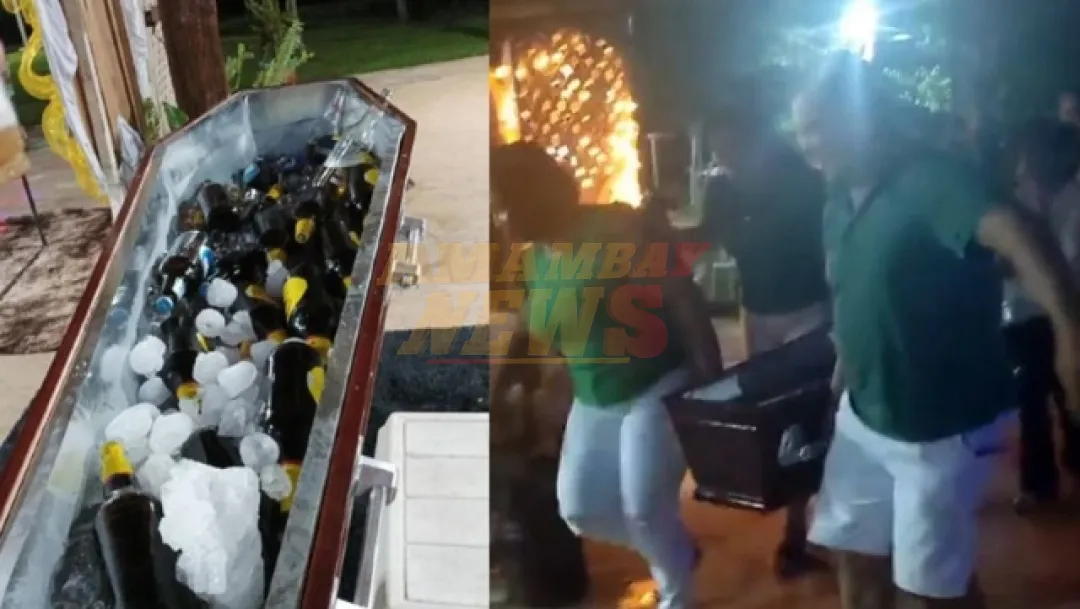 Ataúd se convierte en conservadora de cervezas en Cnel. Oviedo