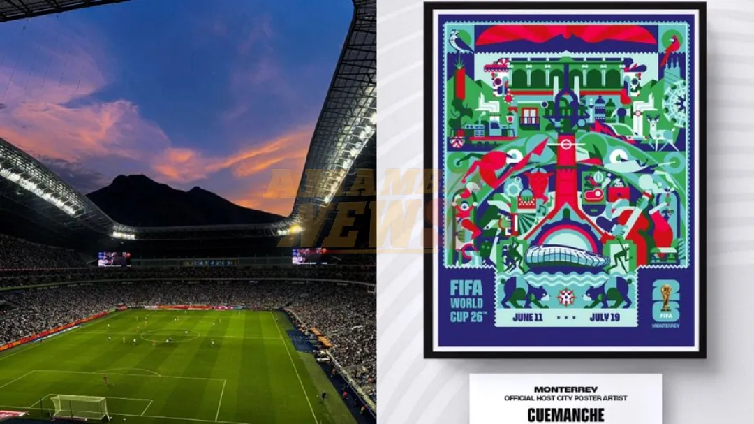 La FIFA presenta el póster oficial de la sede de Monterrey de cara al Mundial de México en 2026