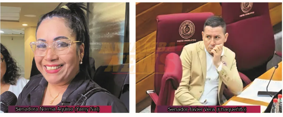 Abren causa penal contra los senadores Norma Aquino y Javier Vera tras audios filtrados
