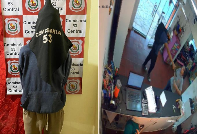 ¡No perdonan nada! Detuvieron a sujeto que asaltó una clínica veterinaria en San Lorenzo