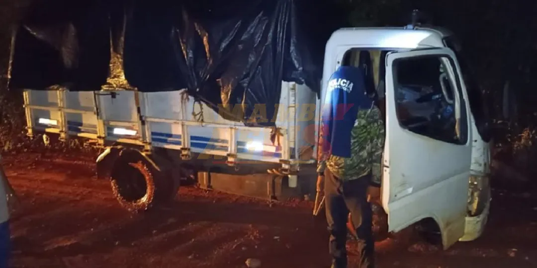 Incautan camión repleto de droga y armas largas en Carayao: hay cinco detenidos