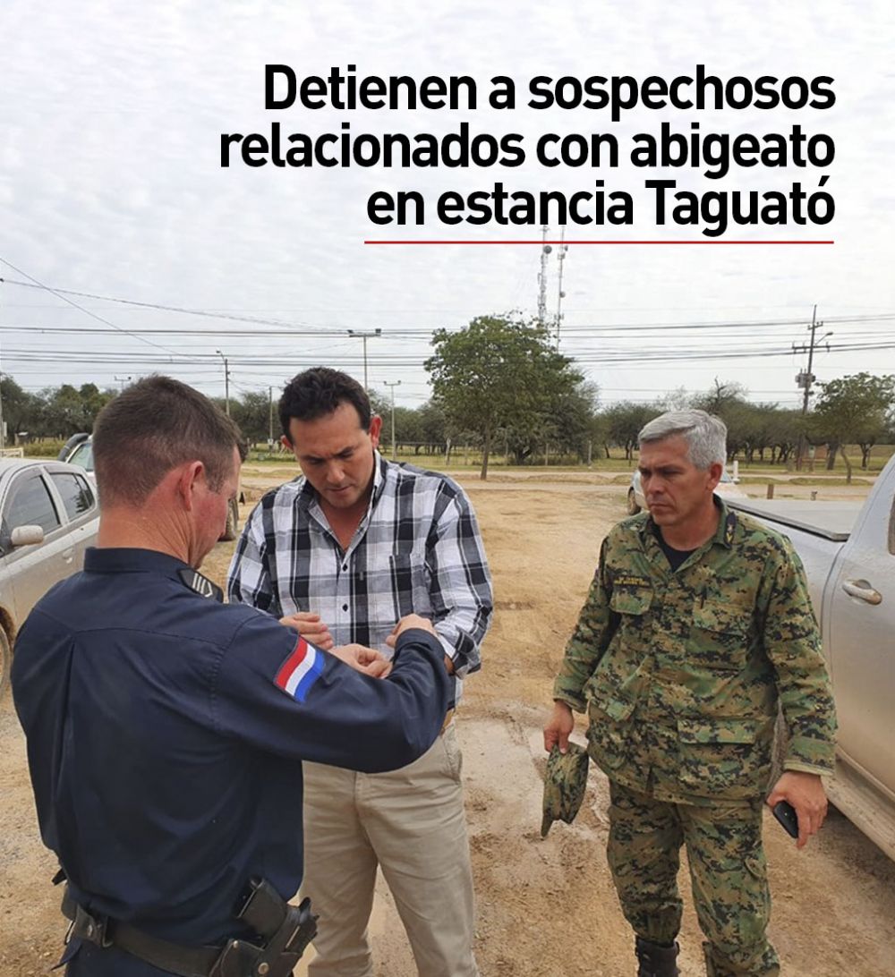 Detienen a sospechosos relacionados con abigeato en estancia Taguató