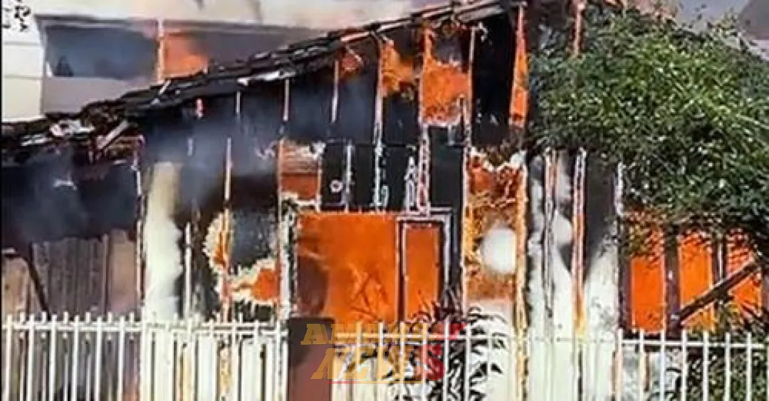 Voraz incendio de una casa acaba con la vida de dos hermanos en Santa Rita