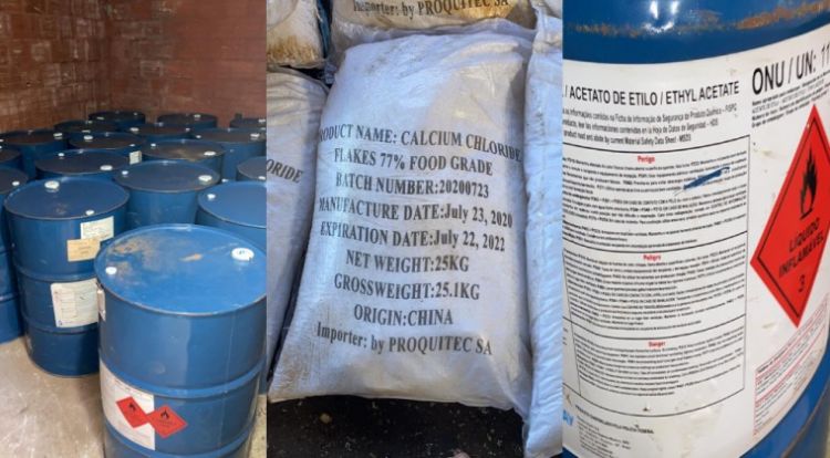 Incautan precursores utilizados para fabricar cocaína en un depósito en San Lorenzo