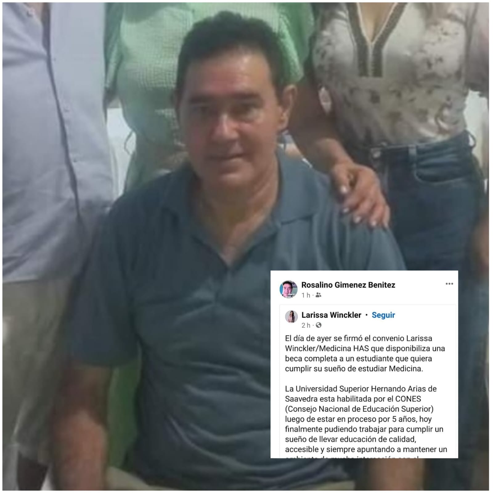 Rosalino Giménez alaba gestión de su correligionaria colorada Larissa Winckler
