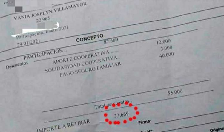Ex funcionaria de Bristol S. A. denuncia pago ínfimo de salario