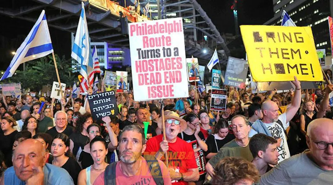 En Israel decenas de miles de personas protestan para demandar una tregua