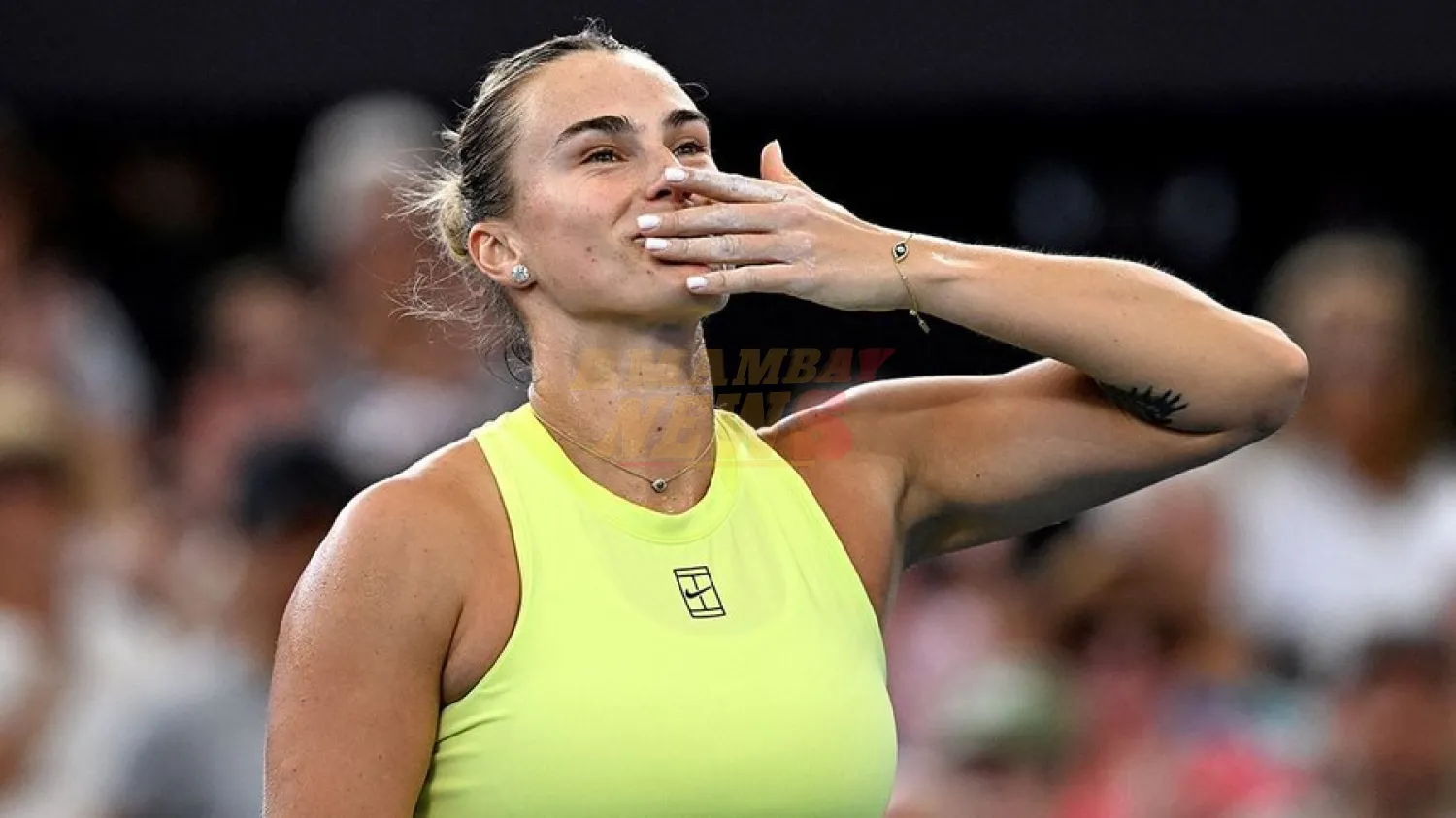Sabalenka lanza propuesta velada de matrimonio a su novio frente al público tras coronarse en Brisbane
