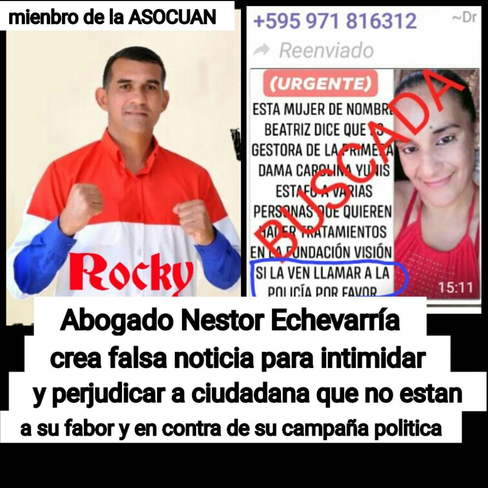 Abogado 360, Néstor Echeverria difama a una mujer en redes sociales