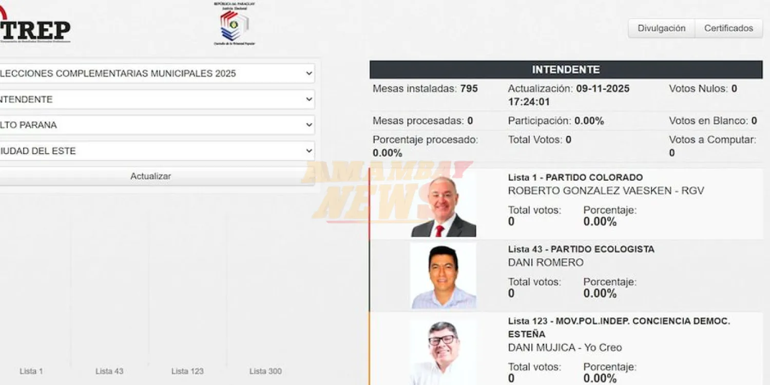 Habilitan web para ver en tiempo real los resultados de las elecciones en CDE