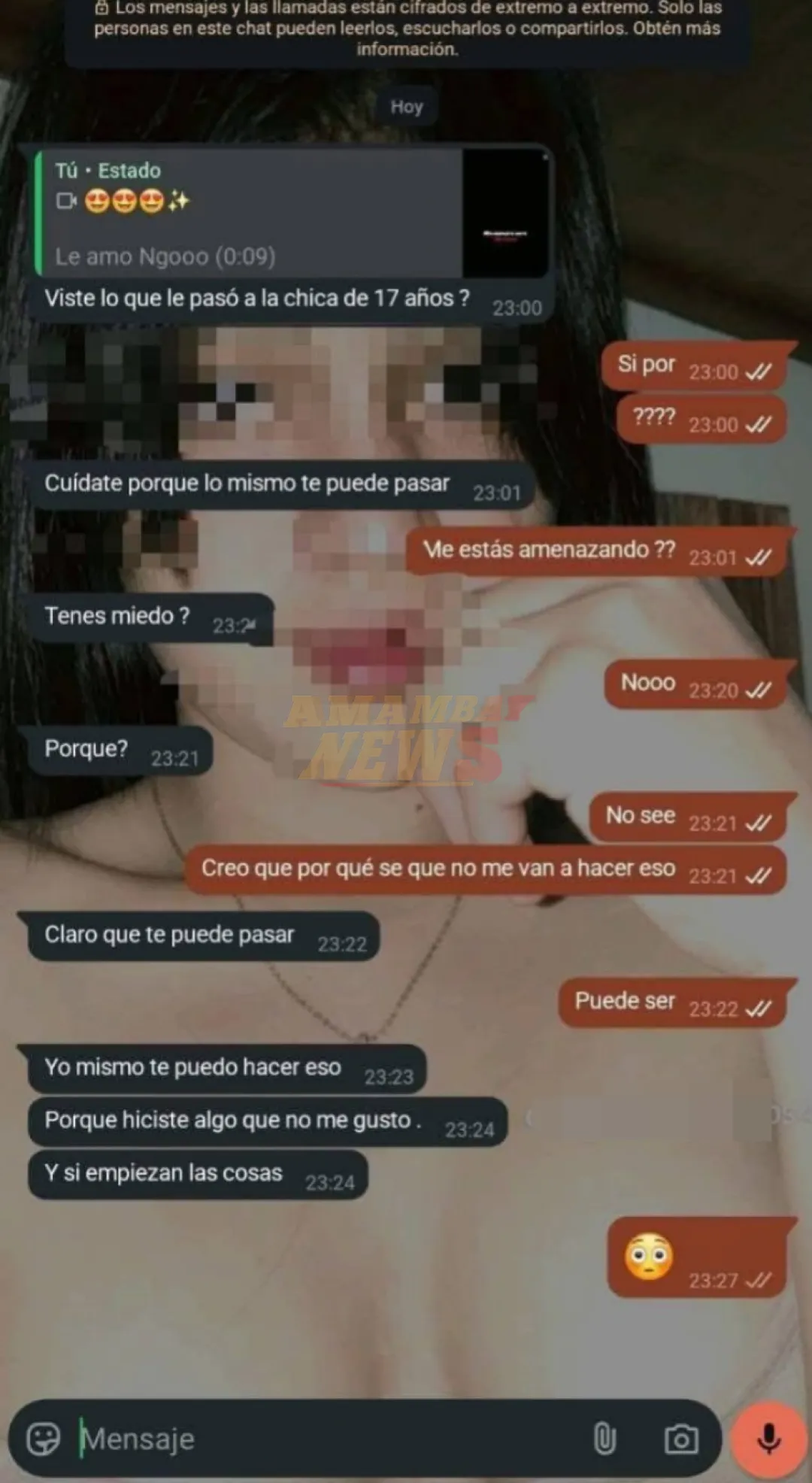 Cae joven tras enviar chats amenazantes a adolescente