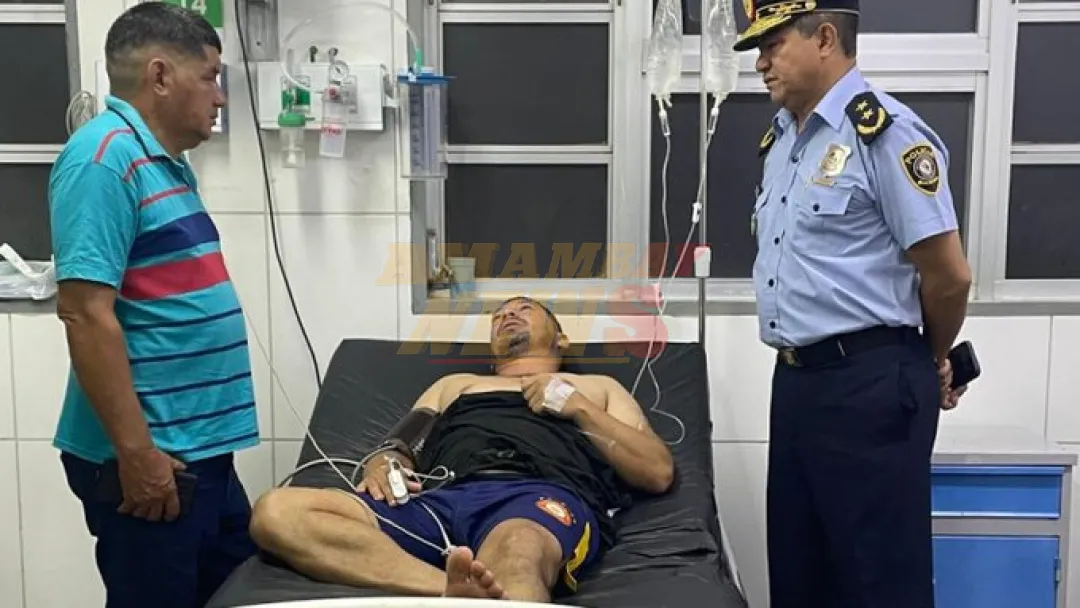 Policía herido en tiroteo en ex Puestesiño es trasladado a Asunción