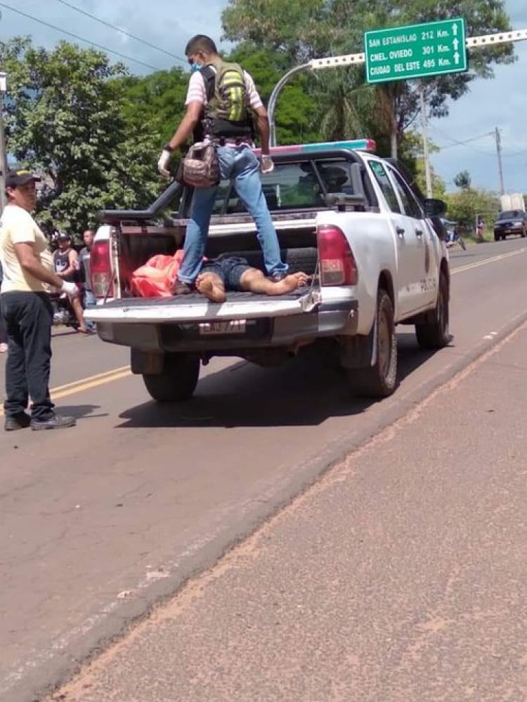 Motociclista fallece tras caer luego de hacer piruetas en Yby Yaú