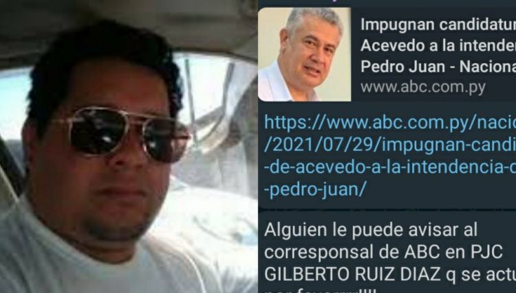 Piden a corresponsal de ABC color que se actualice en sus noticias en Pedro Juan Caballero
