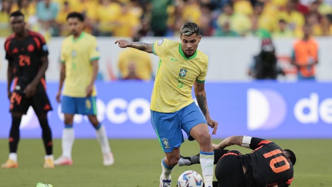 Colombia manda a Brasil a jugar contra Uruguay en cuartos y sin Vinícius