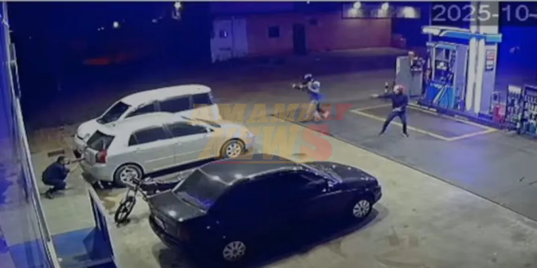 Policía frustra asalto y se enfrenta a tiros con ladrones en un surtidor