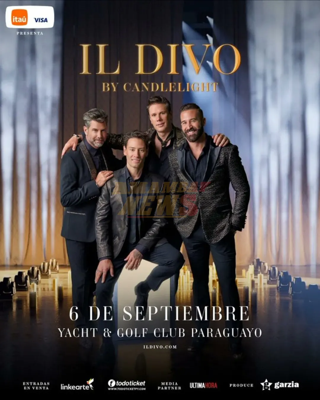 IL DIVO vuelve a Paraguay con su nueva gira “BY CANDLELIGHT”