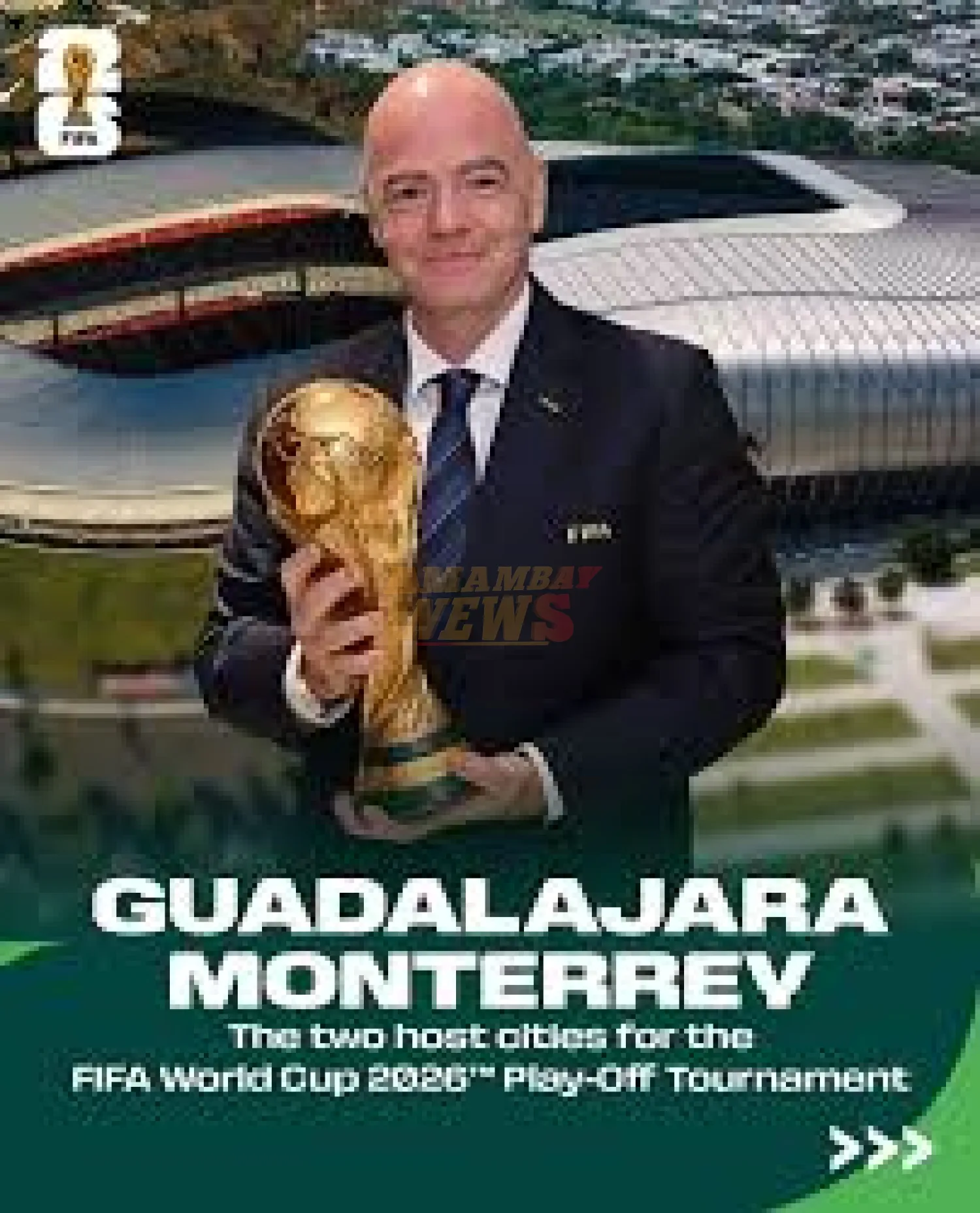 FIFA anuncia que Guadalajara y Monterrey serán sedes de los repechajes para el Mundial 2026