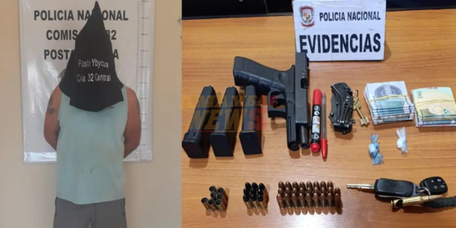 Otro ebrio al volante protagoniza accidente en Capiatá: tenía un arma y droga