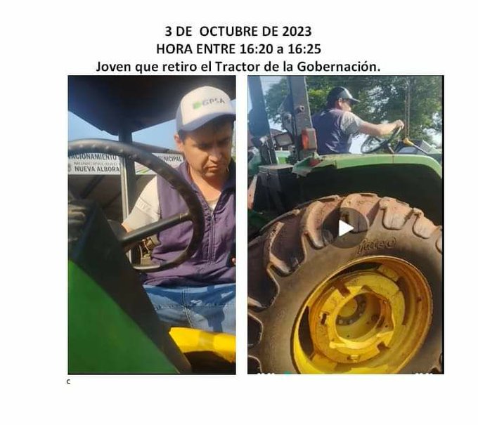 Gobernador de Itapúa aclara que tractor de Nueva Alborada no fue robado