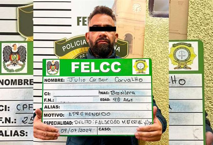 Cae en Bolivia un brasileño buscado en su país por 29 delitos