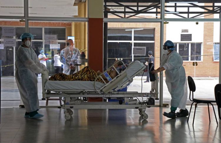 Ocupación total de camas en el área de contingencia del Hospital de Clínicas