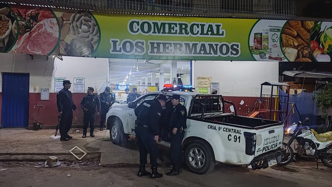 Comercio del mercado municipal de Limpio sufre un asalto tipo comando