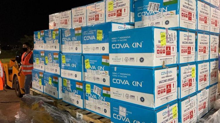 Arribaron al país 400 mil dosis de Covaxin