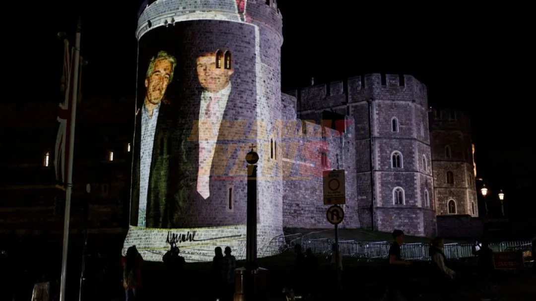 Proyectan imágenes de Trump y Epstein juntos en el Castillo de Windsor; detienen a cuatro personas